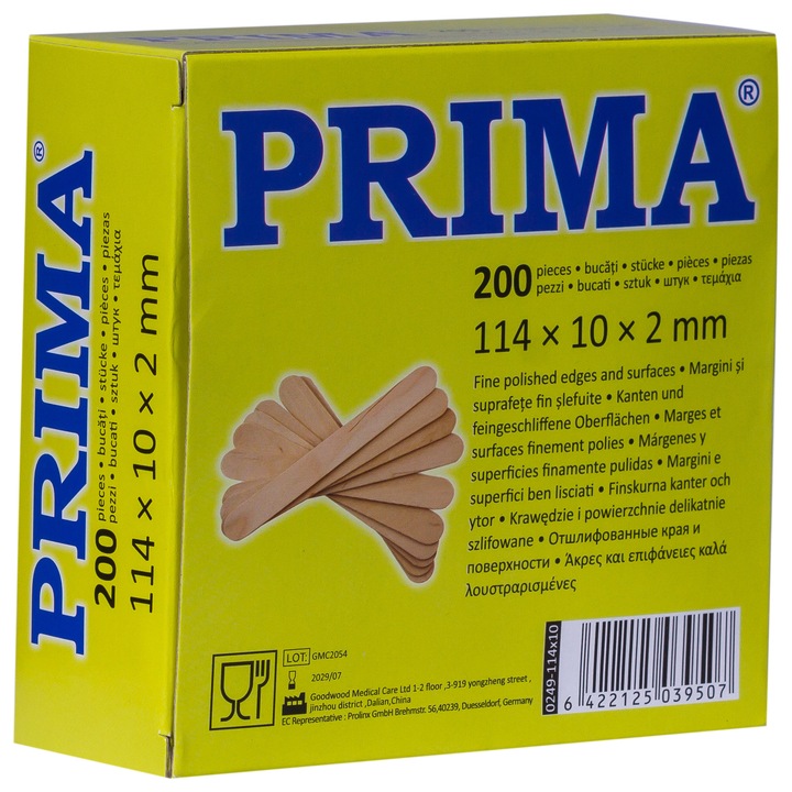 Spatule lemn pentru aplicat ceara, dimensiuni 114 x 10 x 2mm, set 200 bucati