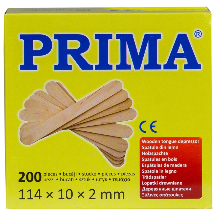 Spatule lemn pentru aplicat ceara, dimensiuni 114 x 10 x 2mm, set 200 bucati
