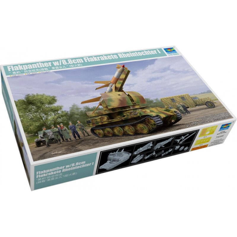Macheta Militara Trumpeter Flakpanther w/8.8cm Flakrakete Rheintochter I TRUM 09532