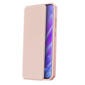 Husa Flip Skin din Piele PU OptimProtection Ultra Protect pentru Samsung Galaxy A51, Rose