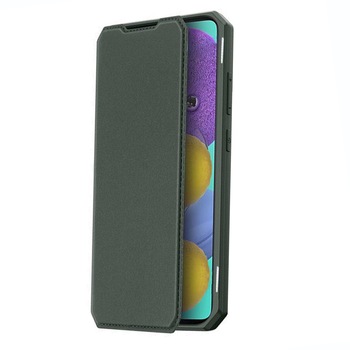 Husa Flip Skin din Piele PU OptimProtection Ultra Protect pentru Samsung Galaxy A51, Verde