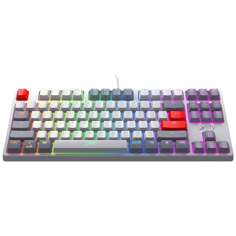 k Tastatura mecanica gaming Xtrfy K4 TKL RETRO RGB Kailh Red Switch