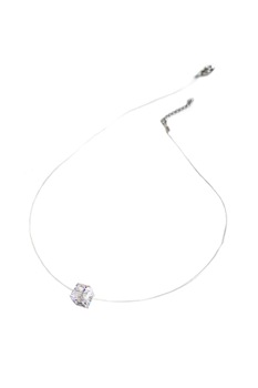 Choker transparent, cristal cub, Aurora Boreala, 6mm Choker transparent, cristal cub, Aurora Boreala, 6mm