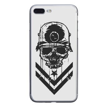 Husa silicon alba iPhone 7 plus Military Skull Husa silicon alba iPhone 7 plus Military Skull