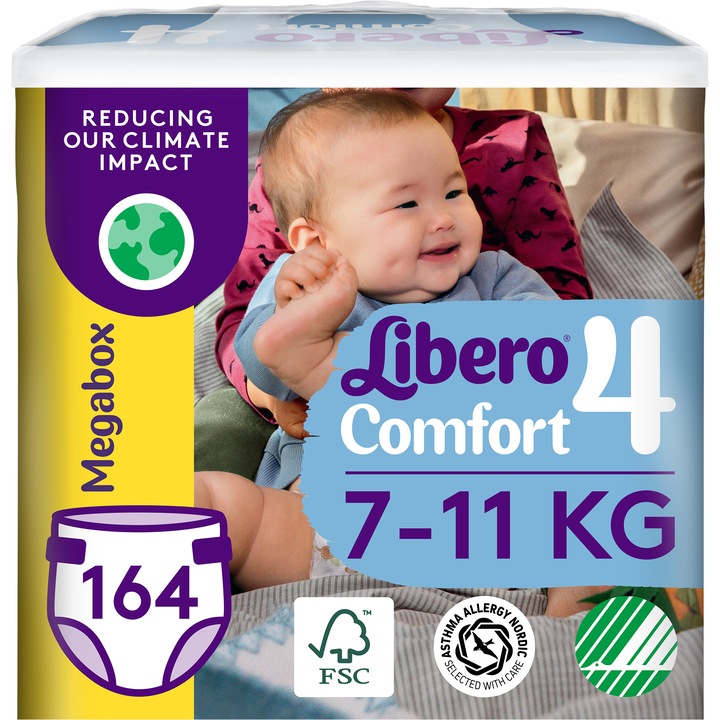 Libero Comfort pelenka 4, 7-11 kg, Megabox, 164 db
