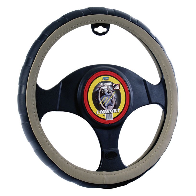 Husa Volan din Piele Аrtificialа COMFORT, Diametru 38 cm, Gri