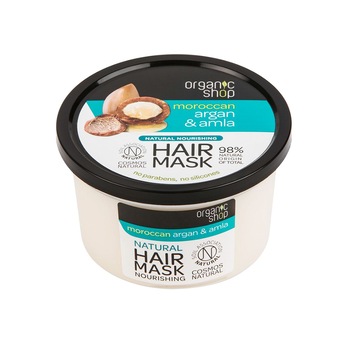 Masca de par Organic Shop Moroccan Argan Amla 250 ml Masca de par Organic Shop Moroccan Argan Amla 250 ml