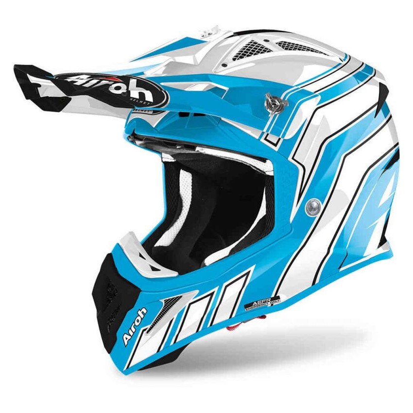 Casca protectie, Aviator Ace art azure gloss, Multicolor, L