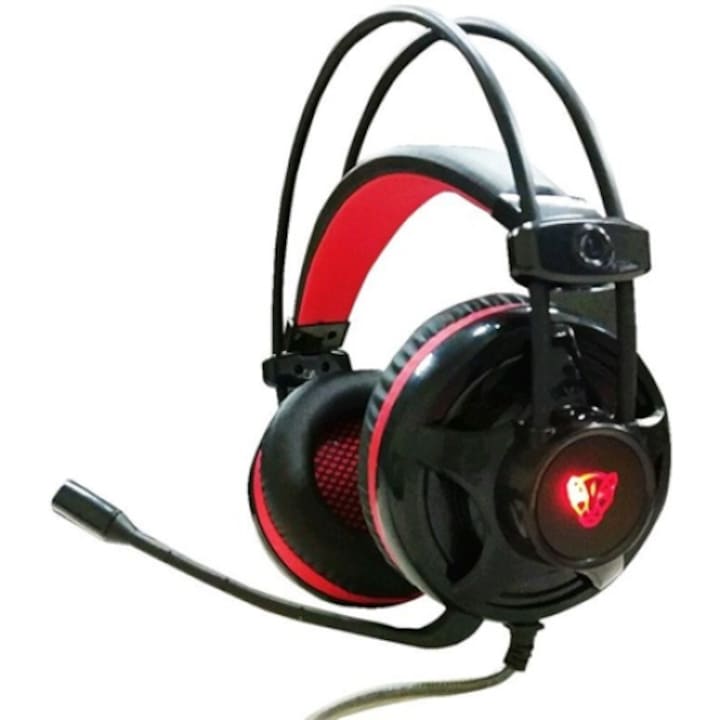 Casti PC Picun C20, alb-roz, cu microfon, 1,5m, 64g