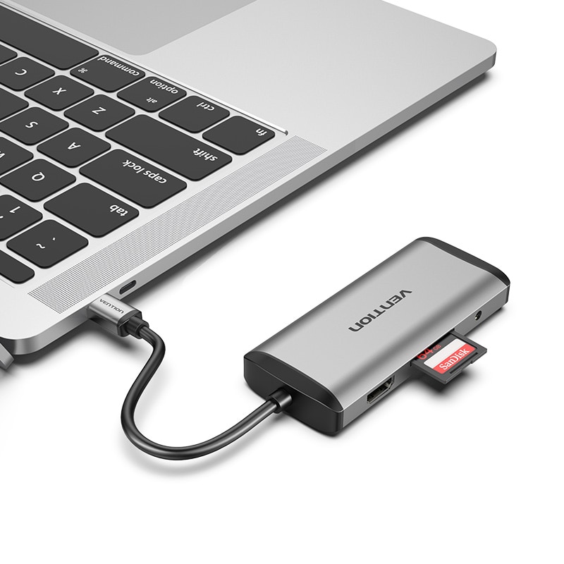 Bộ Chuyển đổi USB Type C Vention Với 4K HDMI USB, 48% OFF