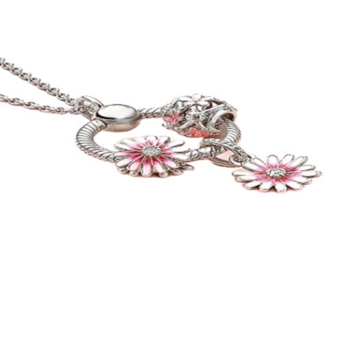 Set 3 talismane flori roz sau albastre