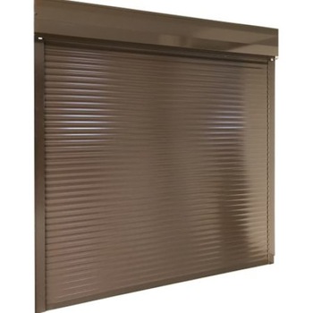 Usa aluminiu tip rulou , manuala , maro 8019 , L 1150 x 2250 H mm Usa aluminiu tip rulou , manuala , maro 8019 , L 1150 x 2250 H mm