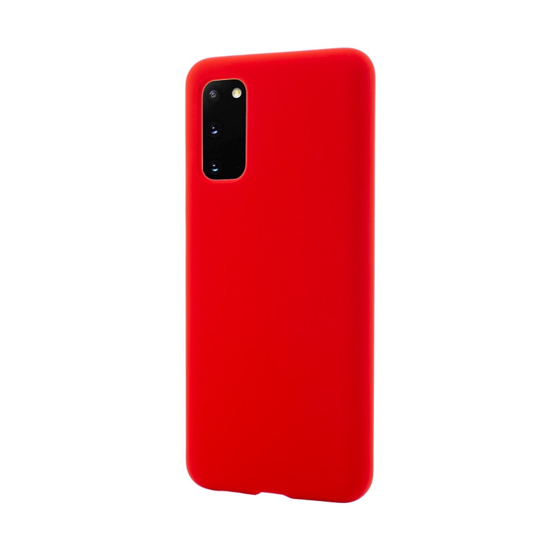 Husa Vetter pentru Samsung Galaxy S20, Clip-On Soft Touch Silk Series, Rosu