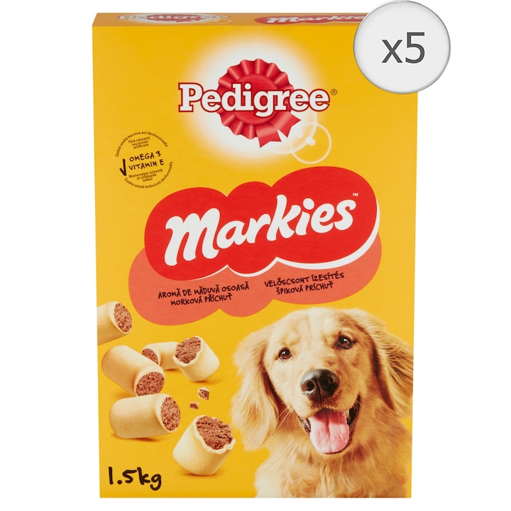 Pedigree Markies jutalomfalat kutyák számára, 5x1.5 kg