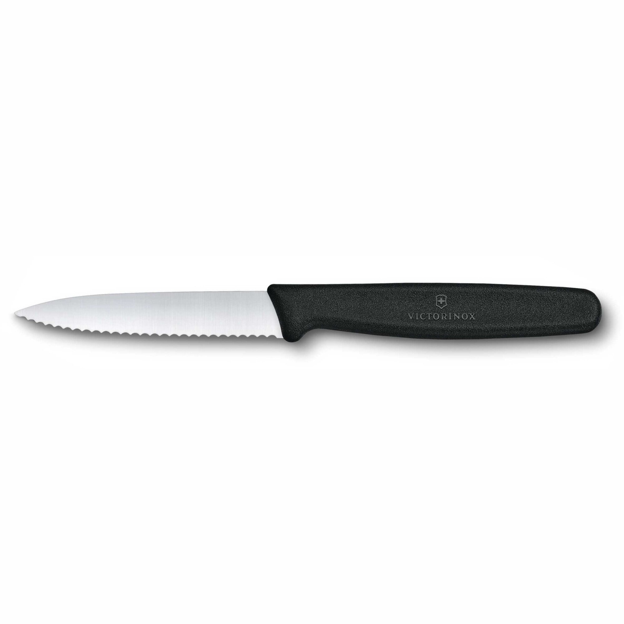 Cutit cu lama zimtata 8cm Victorinox Swiss Classic negru 5.0633