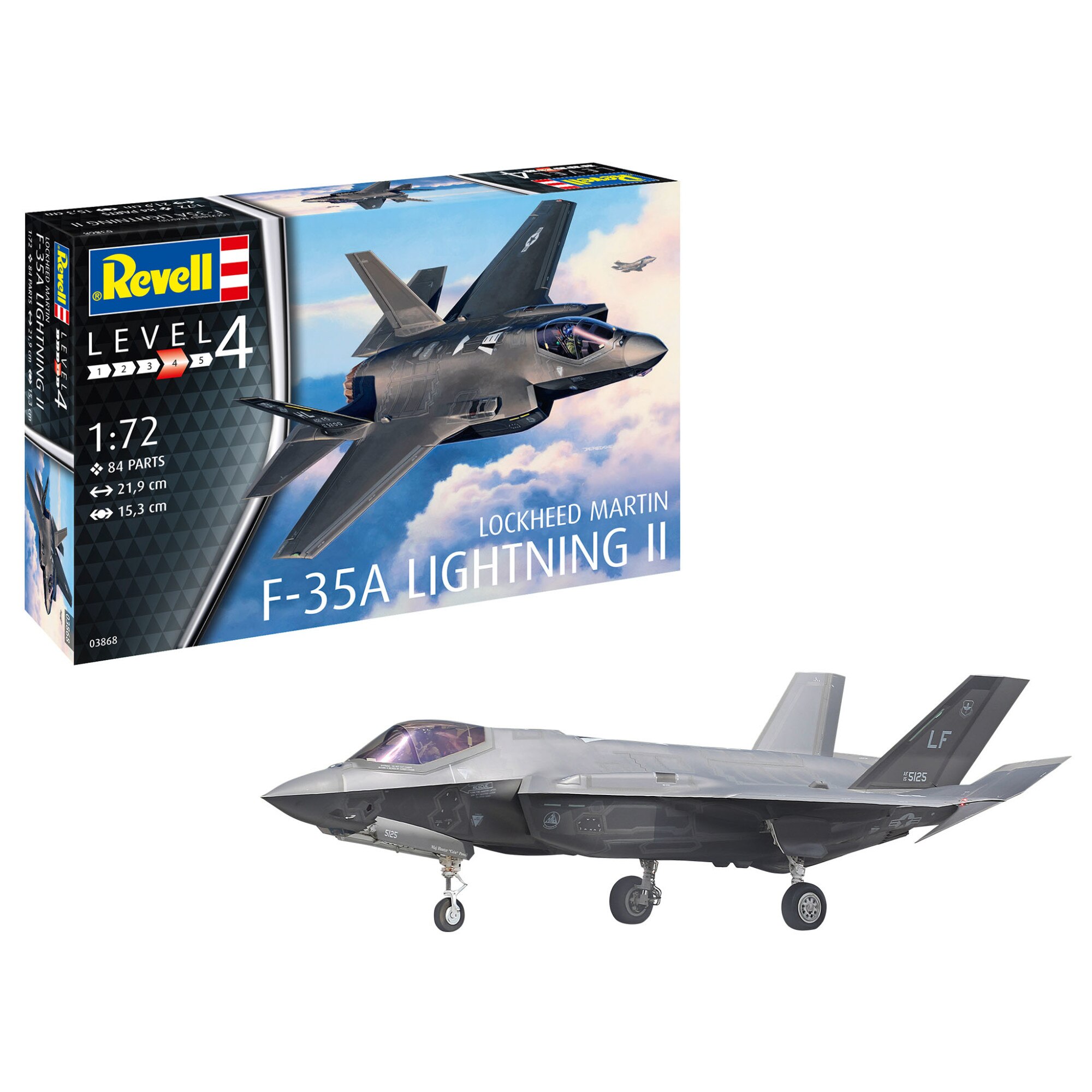 Macheta aeromodele Revell Lockheed Martin F-35A Lightning II 1:72 REV 03868