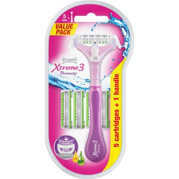 Aparat de ras Wilkinson Xtreme 3 Beauty + 5 rezerve, Femei Aparat de ras Wilkinson Xtreme 3 Beauty + 5 rezerve, Femei