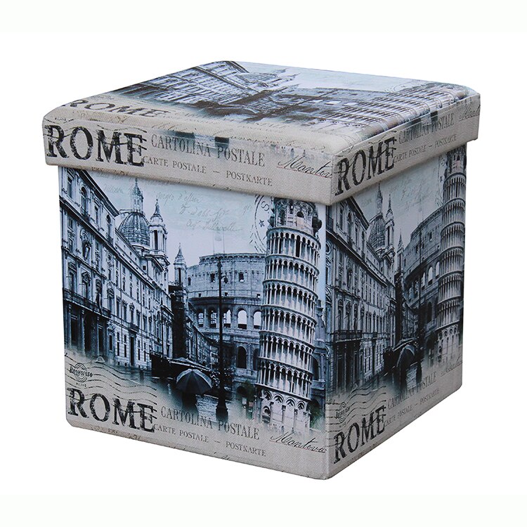 Taburet pliabil cu spatiu de depozitare, Rome