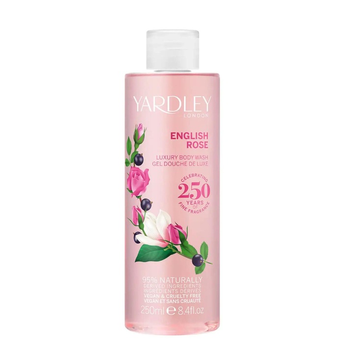 Tusfürdő Yardley London English Rose, hidratáló, 250ml
