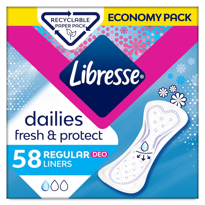 Libresse Dailies Fresh illatosított tisztasági betét, 58 db