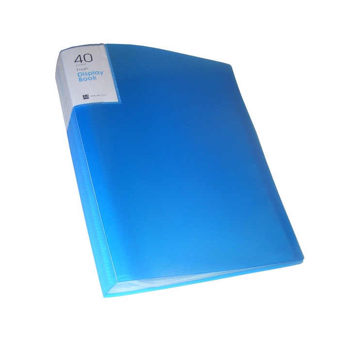 Mapa prezentare cu 40 file, coperti rigide de 60 microni, albastra