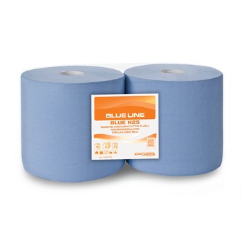 Bax role hartie industriala albastra Blue K25, 3 straturi, 175.75m, 475 portii, Eurocarta Bax role hartie industriala albastra Blue K25, 3 straturi, 175.75m, 475 portii, Eurocarta
