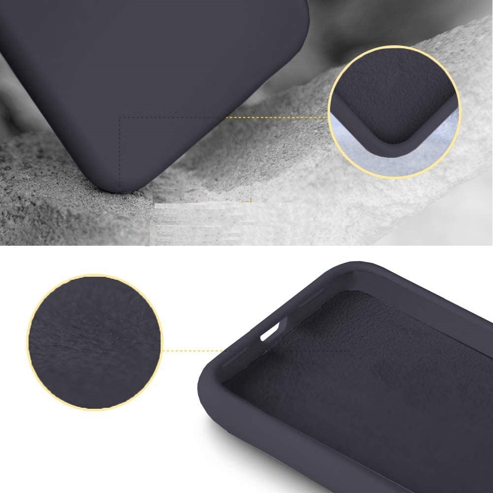 Husa slim compatibila cu Samsung Galaxy A20e, ultra slim, silicon Negru, cu interior de catifea, protectie camera, PlanetPhone