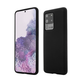 Husa Vetter pentru Samsung Galaxy S20 Ultra, Clip-On Soft Touch Silk Series, Negru Husa Vetter pentru Samsung Galaxy S20 Ultra, Clip-On Soft Touch Silk Series, Negru