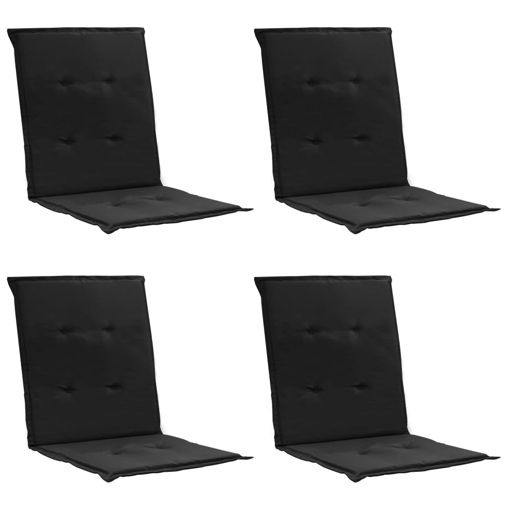 Perna de scaun din 4 piese vidaXL, Tesatura, 100 x 50 x 3 cm, Negru
