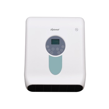 Aeroterma electrica pentru baie DIPLOMAT HBS-123LF, 2000W, Display LCD, Impermeabil IP24, Oprire automata, Alb Aeroterma electrica pentru baie DIPLOMAT HBS-123LF, 2000W, Display LCD, Impermeabil IP24, Oprire automata, Alb