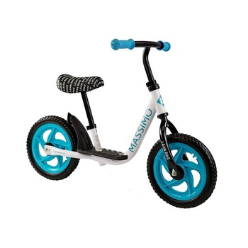 Bicicleta fara pedale Malipen Massimo, alb cu albastru Bicicleta fara pedale Malipen Massimo, alb cu albastru