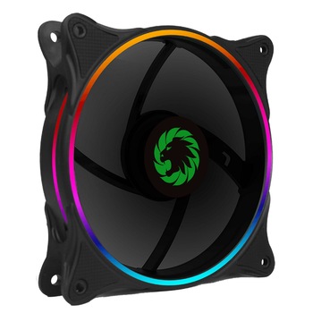 Ventilator Gamemax FN12 Rainbow-N, Black, Dual-Ring ARGB Ventilator Gamemax FN12 Rainbow-N, Black, Dual-Ring ARGB