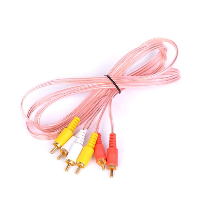 Аудио видео кабел 3xRCA чинчове Wireman 3RCA / 300 HQ Silicone, силиконов, 3 метра