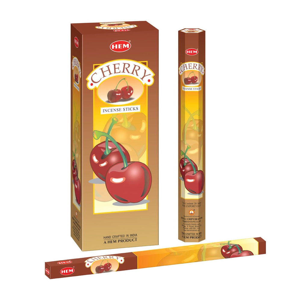 Betisoare parfumate HEM - Cherry (6 seturi x 20buc)