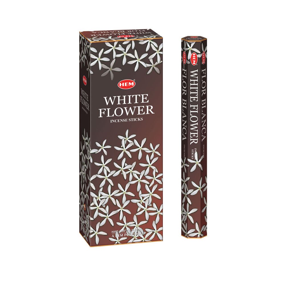 Betisoare parfumate HEM - White Flower (6 seturi x 20buc)