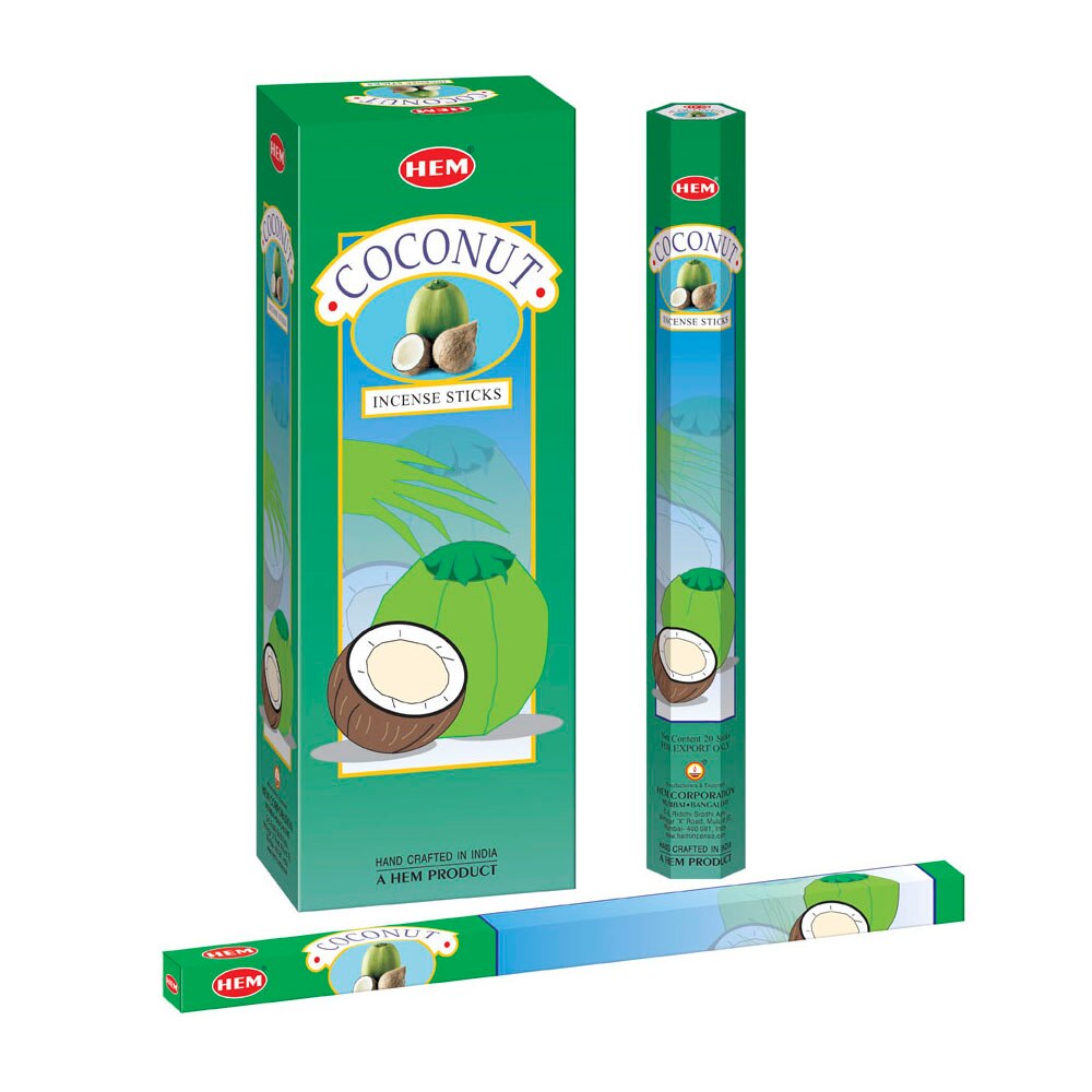 Betisoare parfumate HEM - Coconut (6 seturi x 20buc)