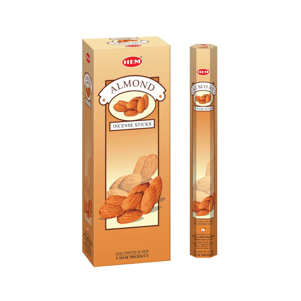 Betisoare parfumate HEM - Almond (6 seturi x 20buc)