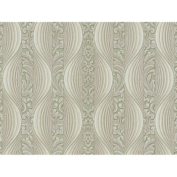 Tapet Slavyanski Oboi, Muzica 5221-04, clasic dungi si flori, kaki-gri, semilavabil, acrilic, pentru living sau dormitor Tapet Slavyanski Oboi, Muzica 5221-04, clasic dungi si flori, kaki-gri, semilavabil, acrilic, pentru living sau dormitor