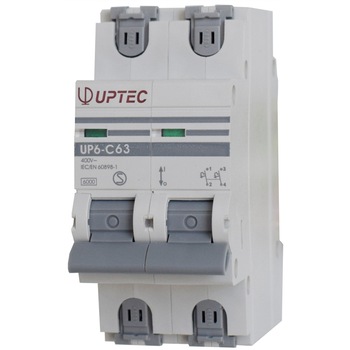 Intrerupator automat bipolar UP-6 UPTEC 63A curba C, Comtec Intrerupator automat bipolar UP-6 UPTEC 63A curba C, Comtec