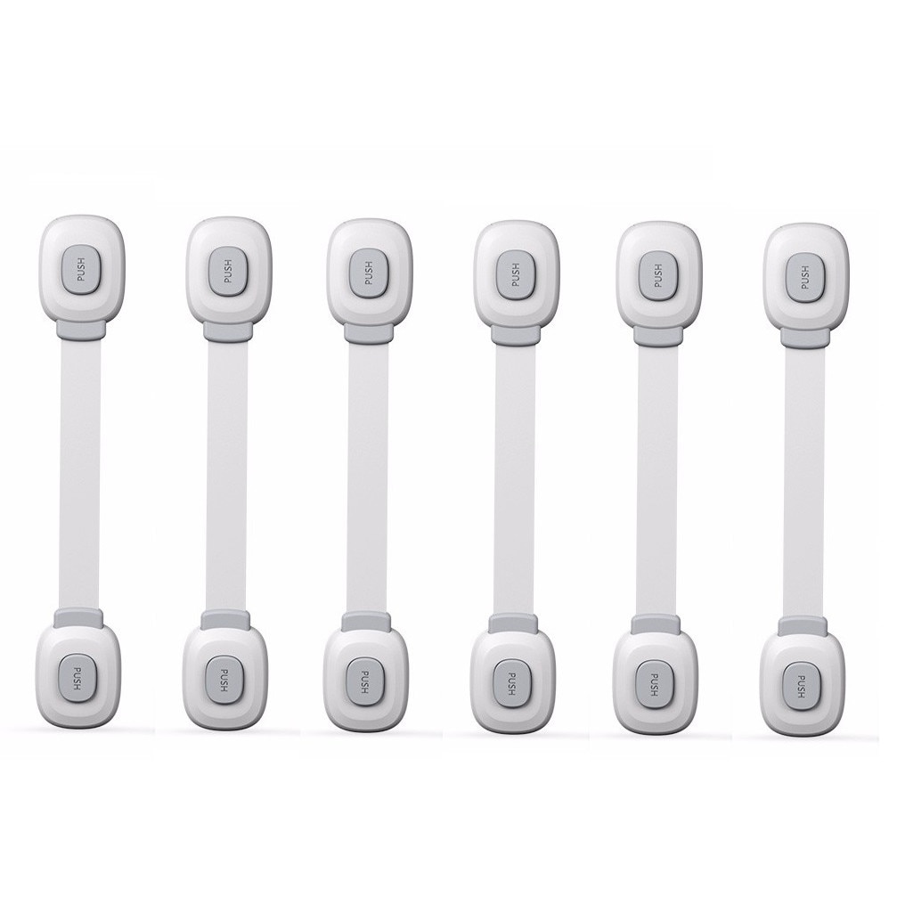 Set 6 sigurante flexibile cu incuietoare dubla pentru usi si sertare, Diverse culori