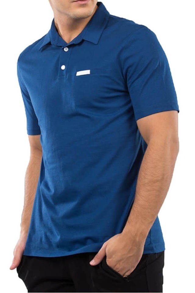 Tricou barbati poketline polo andu, Albastru, XL