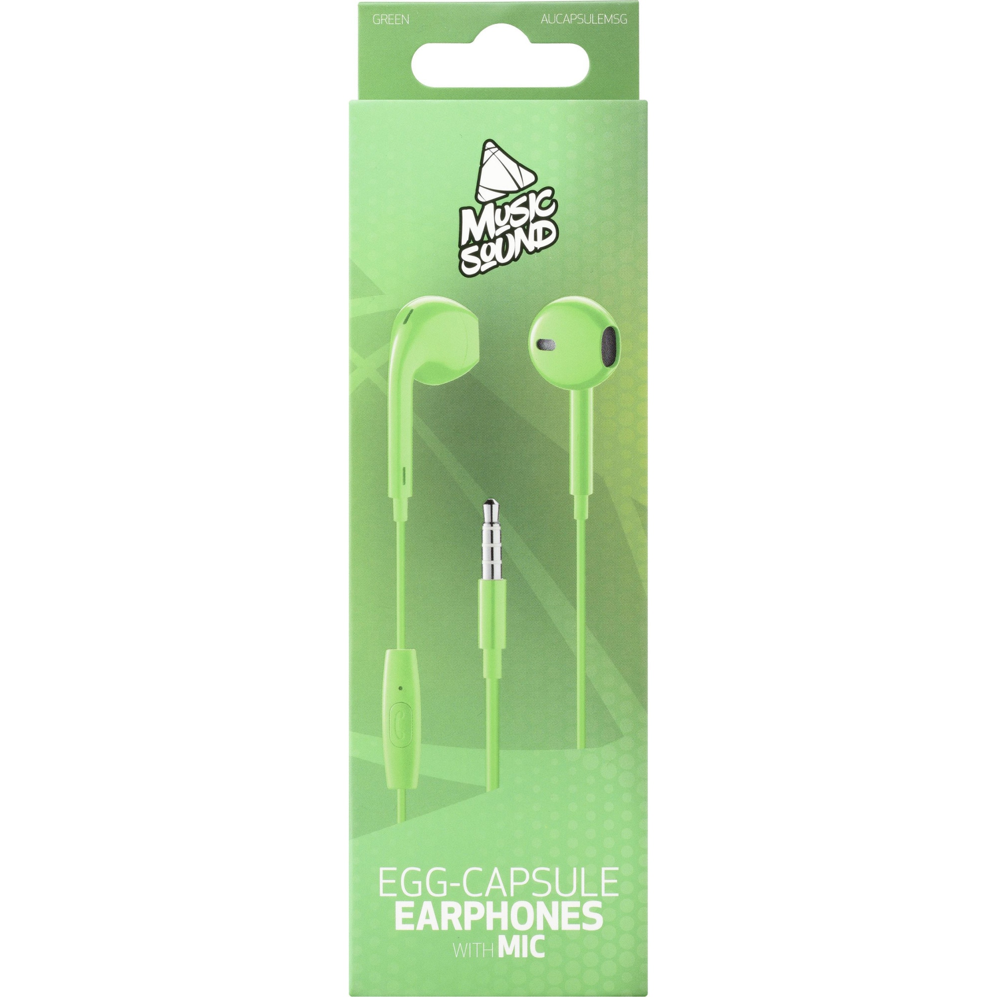 Casti audio Cellularline Capsule AUCAPSULEMSG, Microfon Jack 3.5mm, Verde