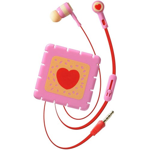 Casti audio Cellularline Cute&Sweet Biscuit AUCUTEANDSWEET5, Microfon Jack 3.5mm, Roz