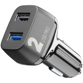 Incarcator auto Cellularline CBRUSB2QC36WK, 2xUSB, QC 3.0, 36W, Negru Incarcator auto Cellularline CBRUSB2QC36WK, 2xUSB, QC 3.0, 36W, Negru