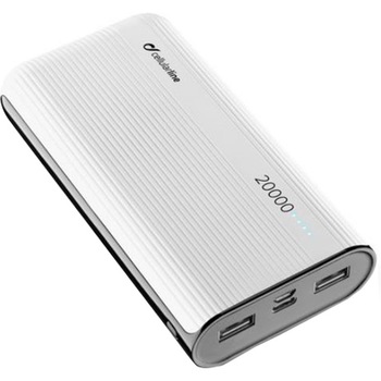 Acumulator extern Cellularline 20000mAh, QC 3.0, 2xUSB, 12W, Alb Acumulator extern Cellularline 20000mAh, QC 3.0, 2xUSB, 12W, Alb