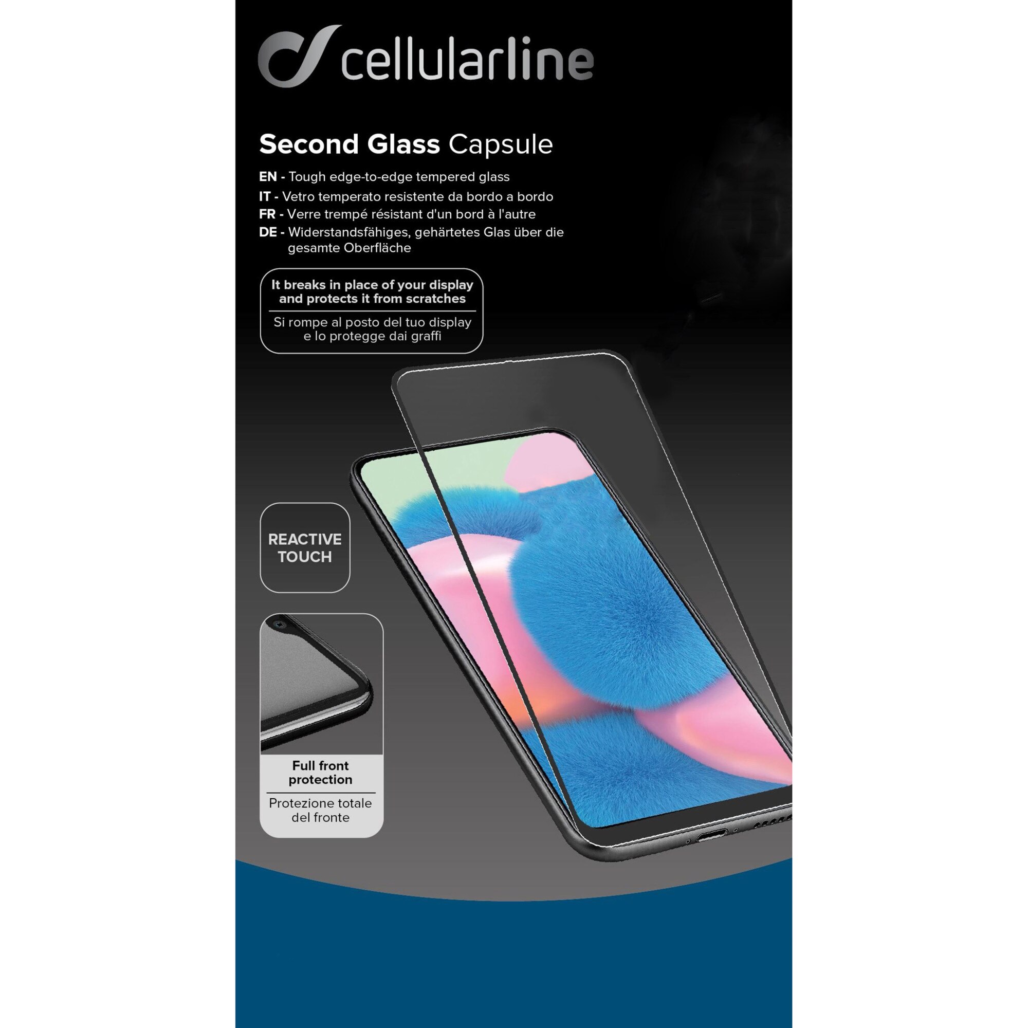 Folie de protectie Cellularline Glass Anti-Shock pentru LG K20