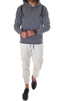 Hanorac 2652, slim fit , model pentru barbati, fara inchidere, gri, Gri Hanorac 2652, slim fit , model pentru barbati, fara inchidere, gri, Gri