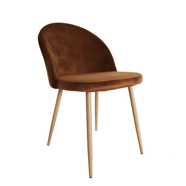 Scaun dining TACY, Catifea aramiu, picioare metal