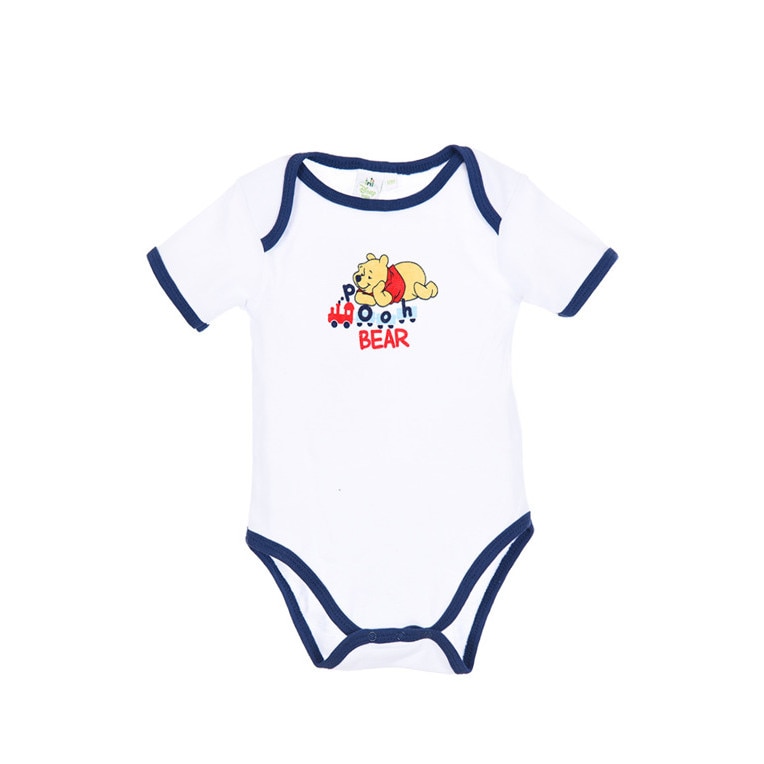 Body bebelusi, Winnie, 81 cm, 18 luni, alb cu bleumarin baieti