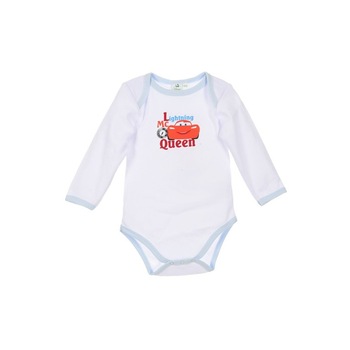 Body bebelusi, Cars, 81 cm, 18 luni, alb, baieti Body bebelusi, Cars, 81 cm, 18 luni, alb, baieti